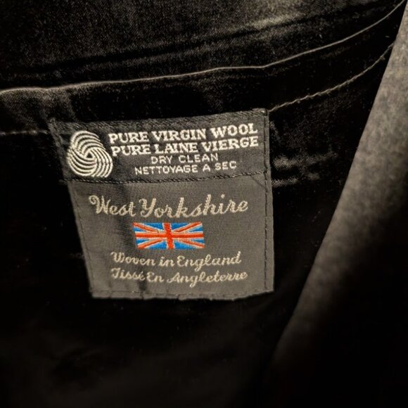 Vintage WM H. Leishman Men's Classic Gray Virgin Wool Trench Coat Size 40 R - Picture 5 of 5